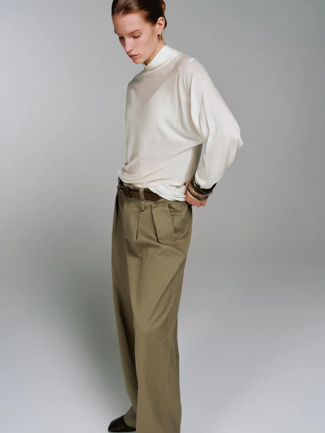 Mock Neck Long Sleeve Knitted T-Shirts sold by Urban Revivo product image thumbnail 2