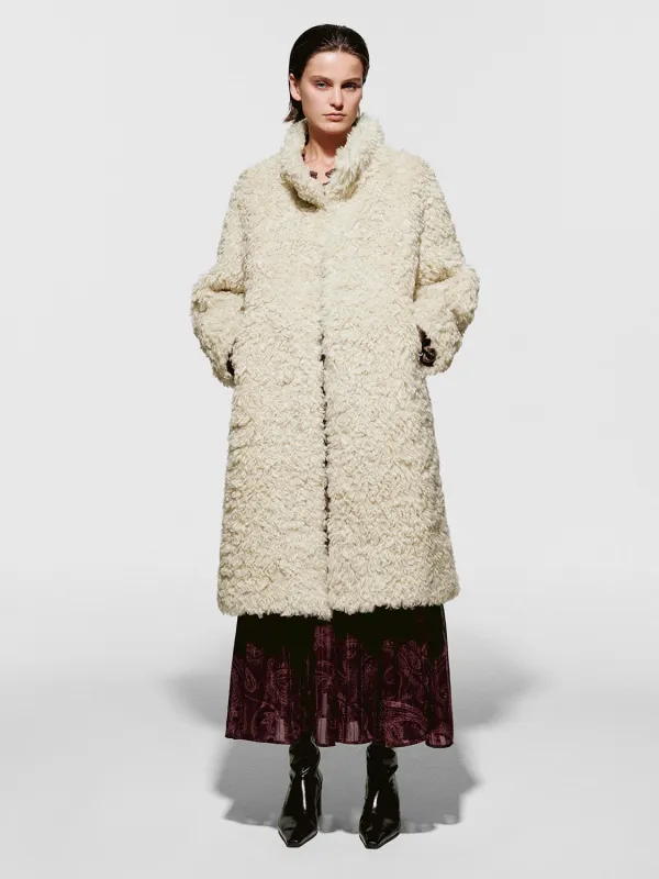 Oversized High Neck Plush Coats sold by Urban Revivo