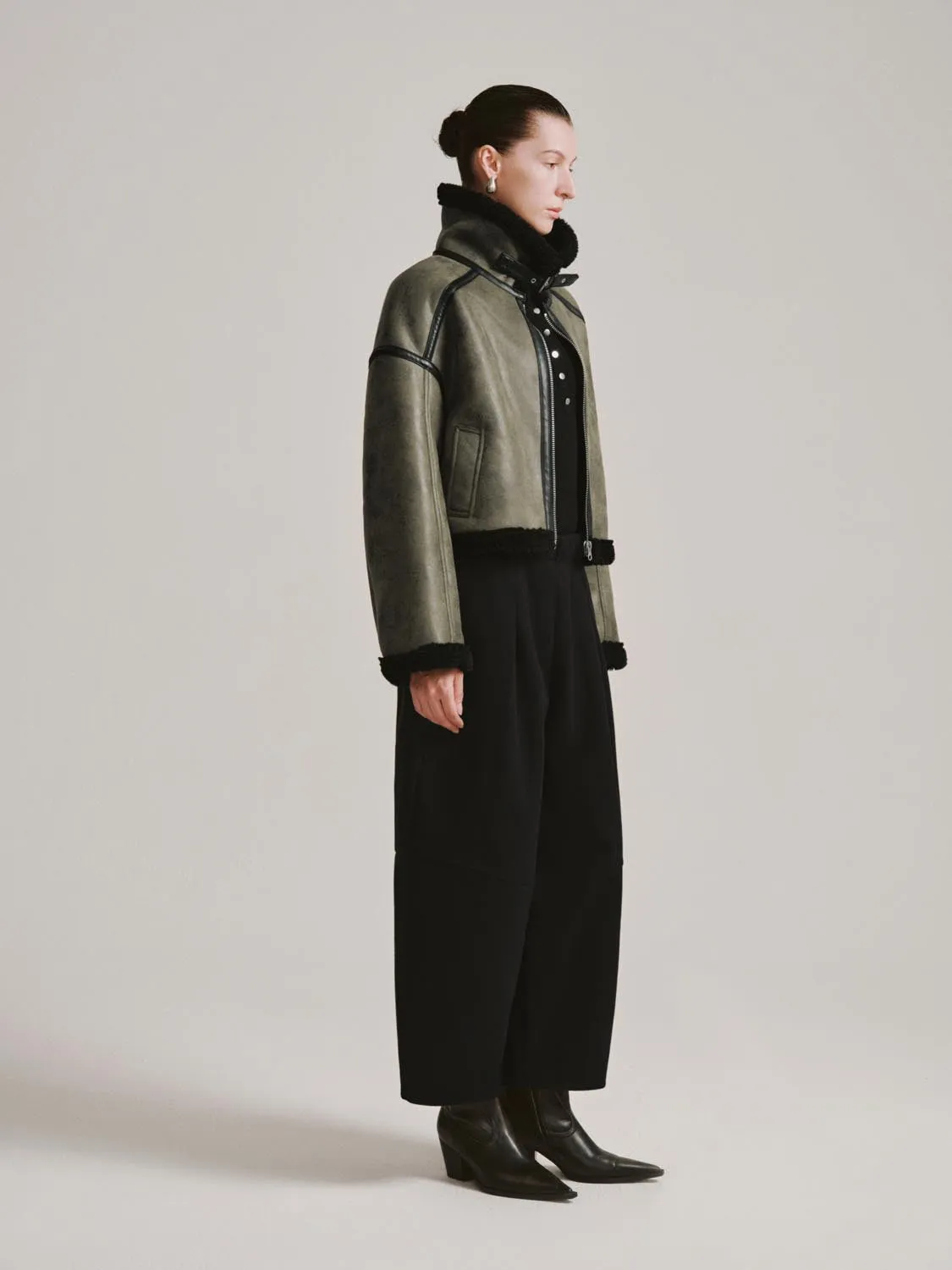 Contrast Hem Faux Leather Jackets sold by Urban Revivo product image thumbnail 5