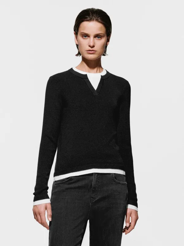 2 In 1 Long Sleeve Knitted T-Shirts sold by Urban Revivo