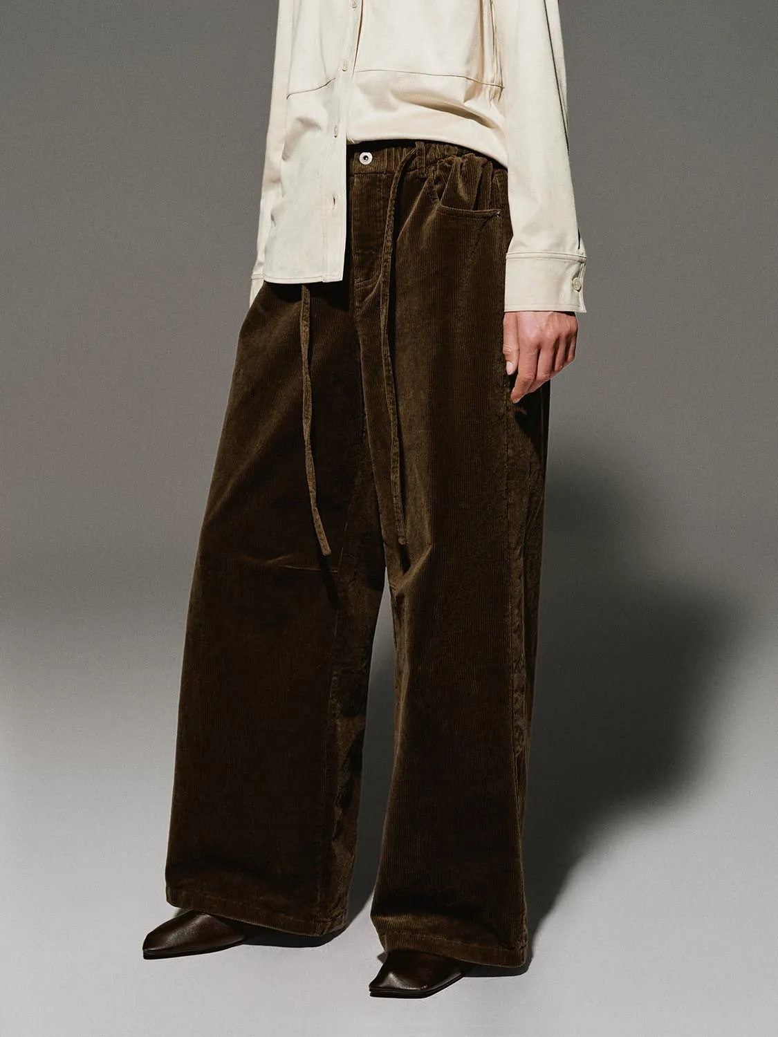 Drawstring Wide Leg Pants sold by Urban Revivo product image thumbnail 3