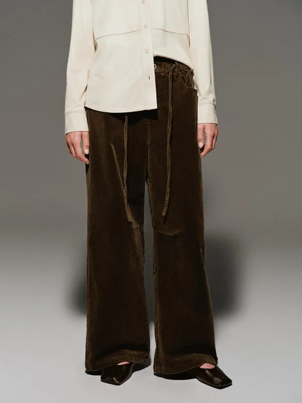 Drawstring Wide Leg Pants sold by Urban Revivo