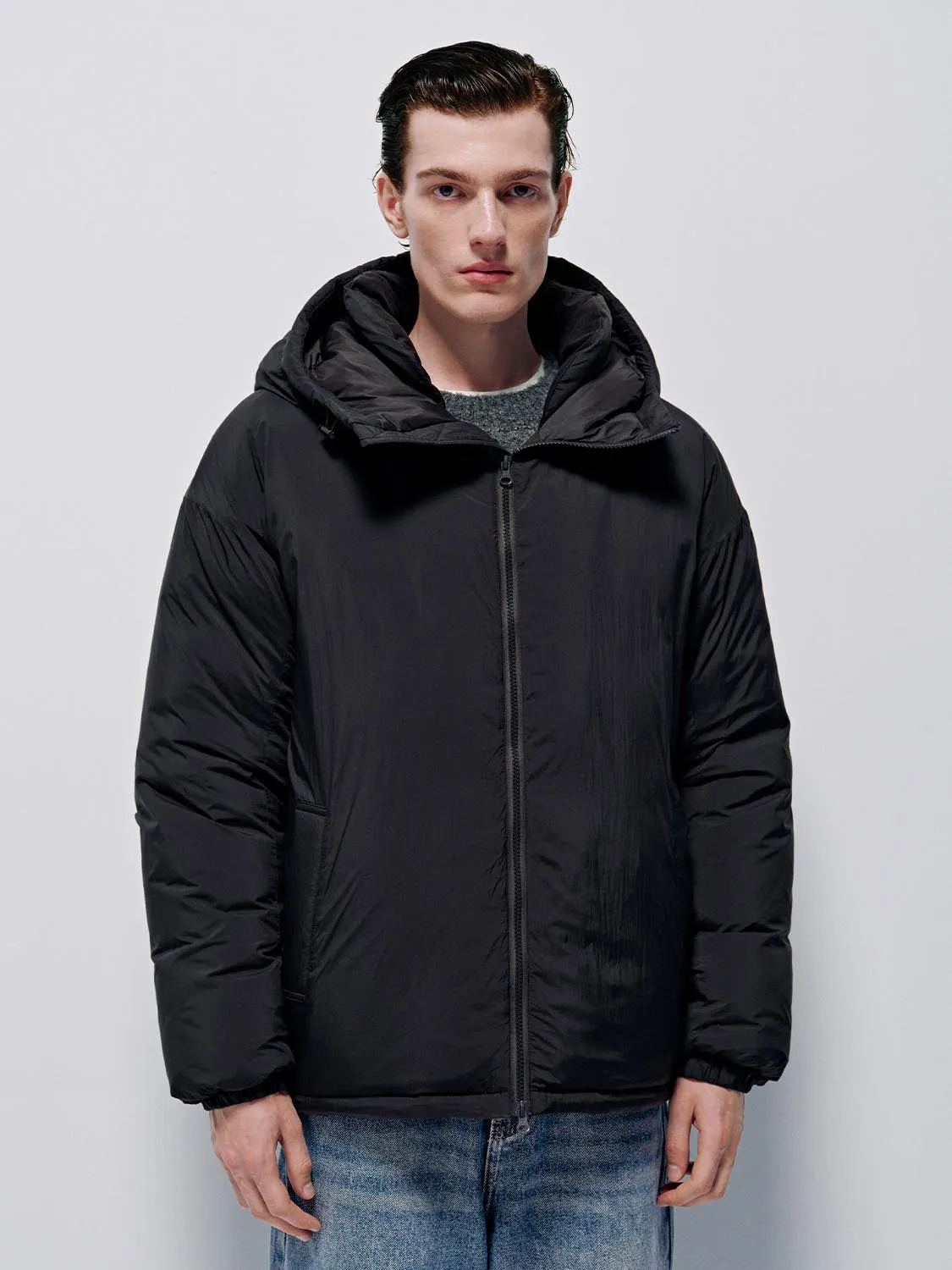 Hooded High Neck Down Jackets sold by Urban Revivo product image thumbnail 4