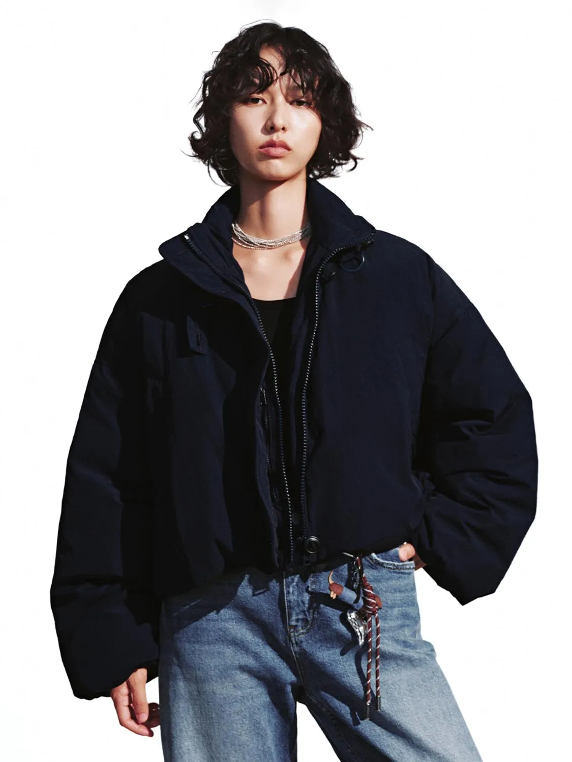 High Neck Down Bomber Jackets sold by Urban Revivo