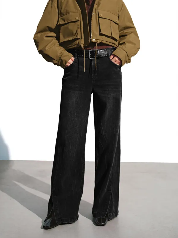 Belted Wide Leg Jeans sold by Urban Revivo