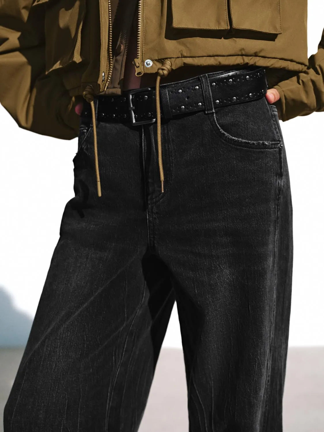 Belted Wide Leg Jeans sold by Urban Revivo product image thumbnail 5