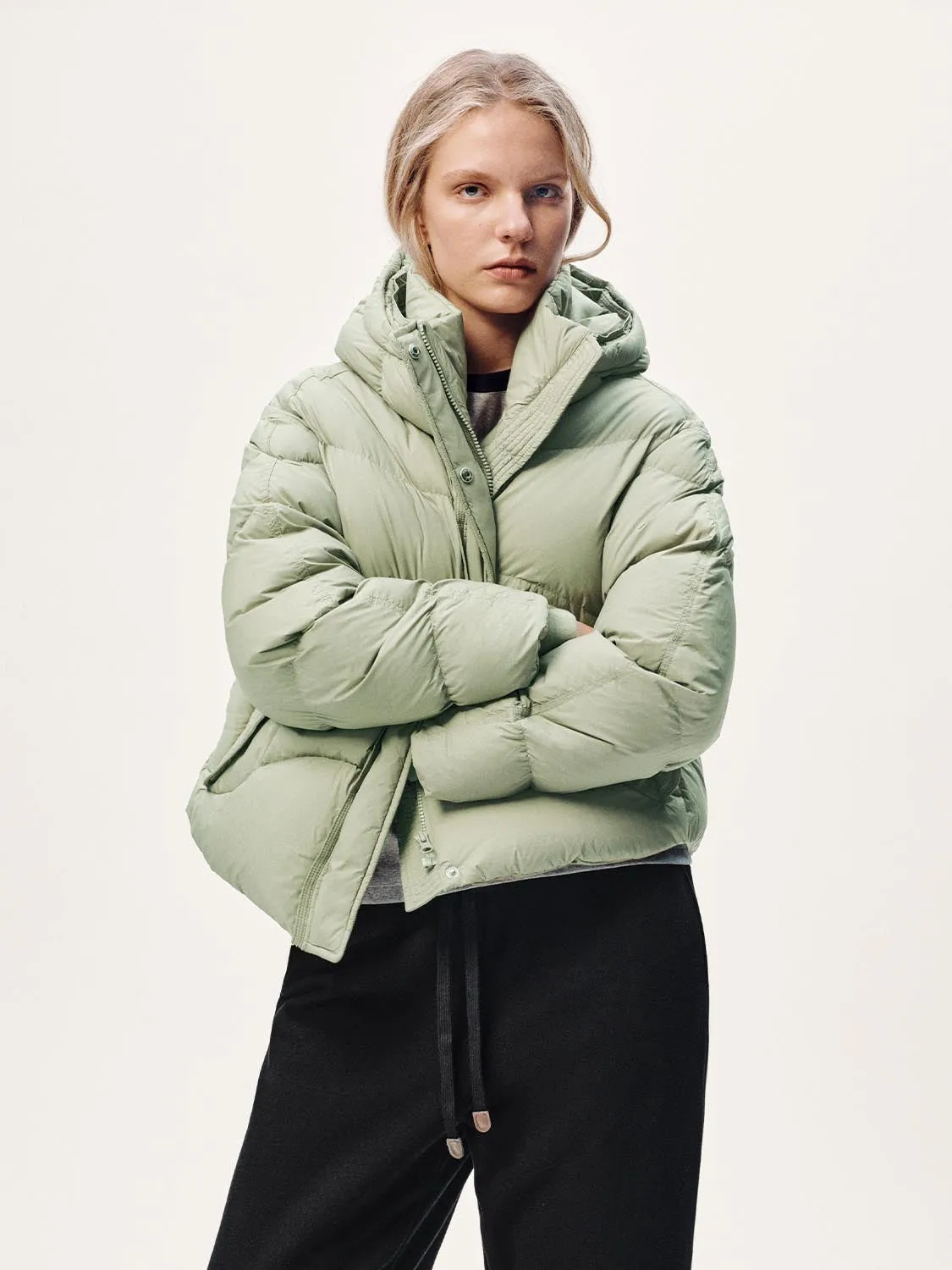 Loose Hooded Padded Puffer Jackets sold by Urban Revivo