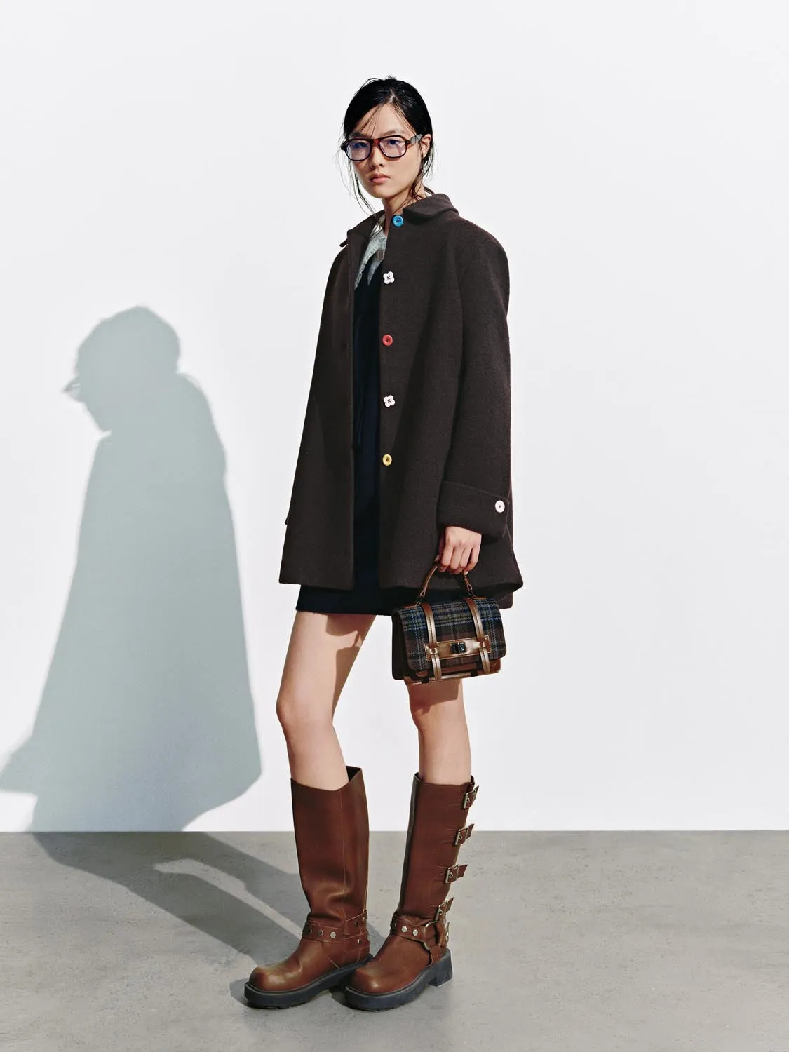 Wool Blend Collared Button Detail Coats sold by Urban Revivo product image thumbnail 5