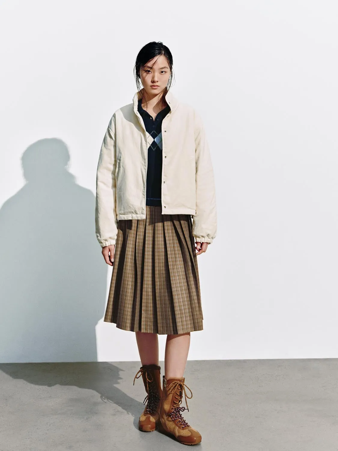 High Neck Button Up Padded Jackets sold by Urban Revivo product image thumbnail 4