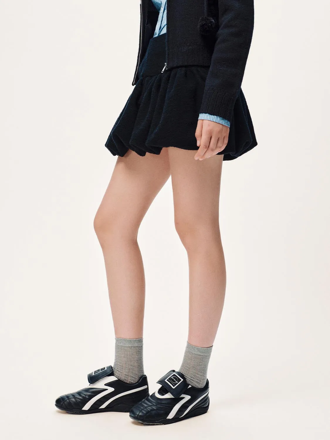 Wool Blend Ruffle A-Line Mini Skirts sold by Urban Revivo product image thumbnail 3