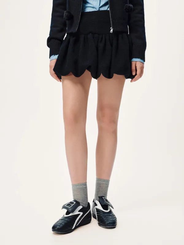 Wool Blend Ruffle A-Line Mini Skirts sold by Urban Revivo