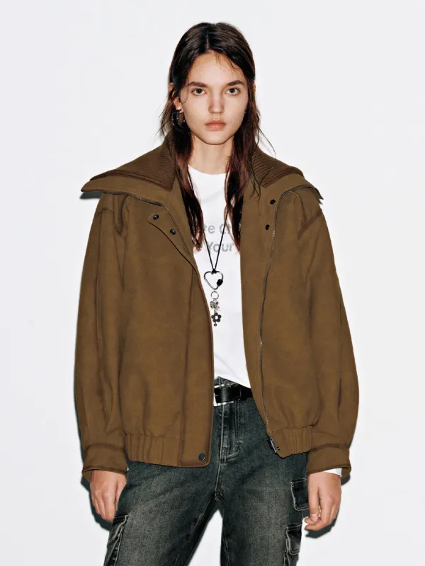 High Neck Padded Bomber Jackets sold by Urban Revivo