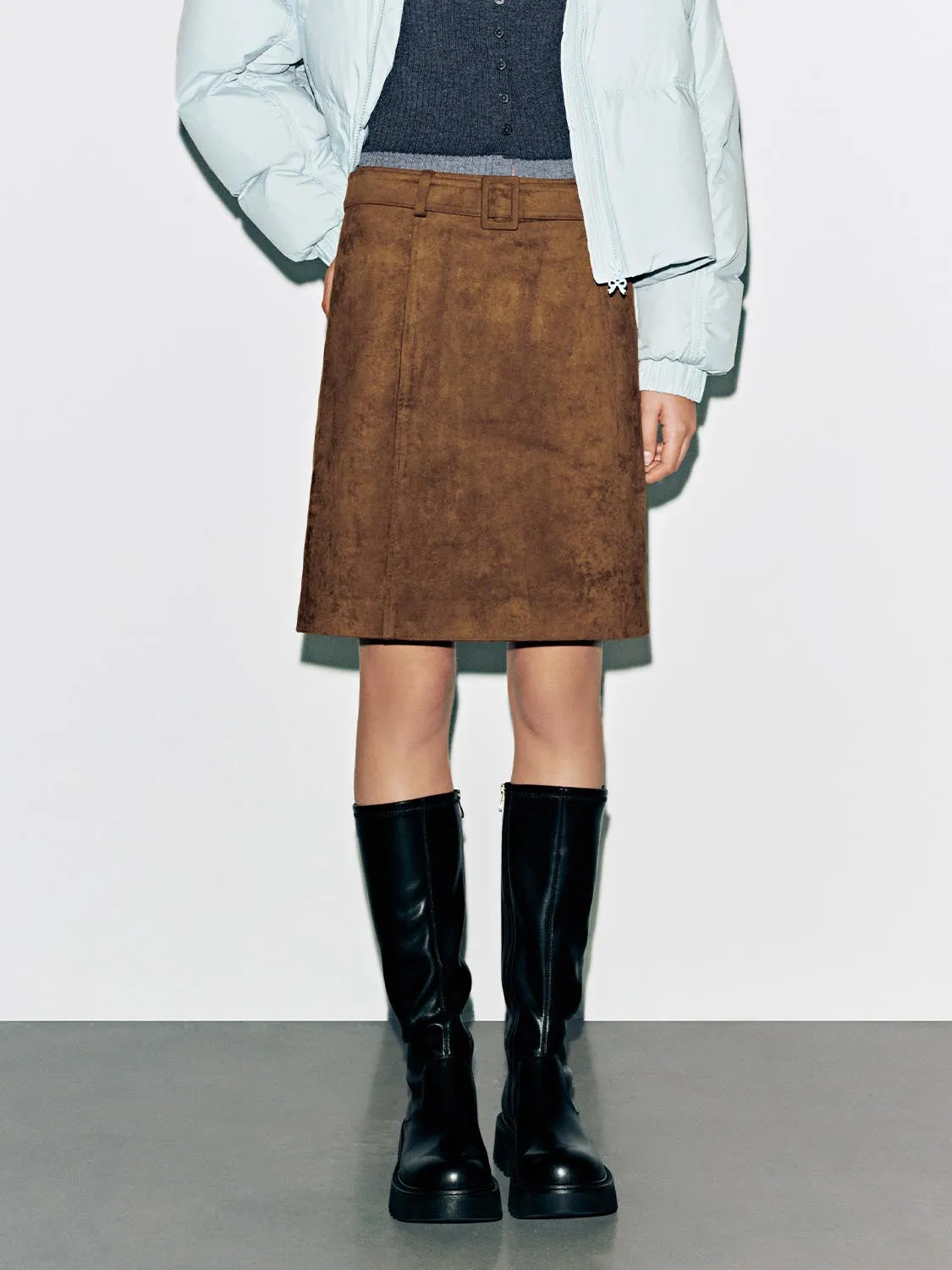 Belted Straight Midi Skirts sold by Urban Revivo