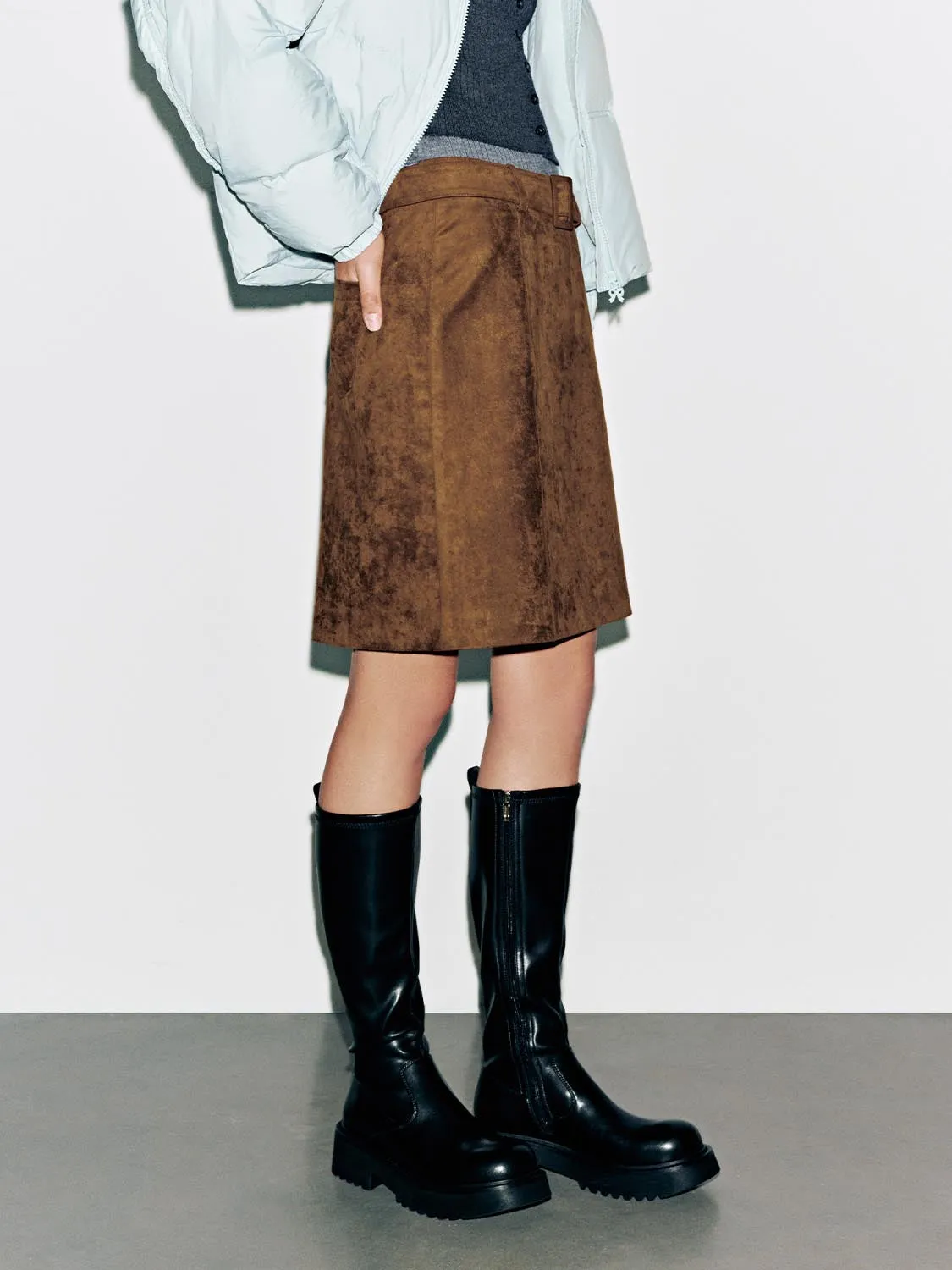 Belted Straight Midi Skirts sold by Urban Revivo product image thumbnail 3