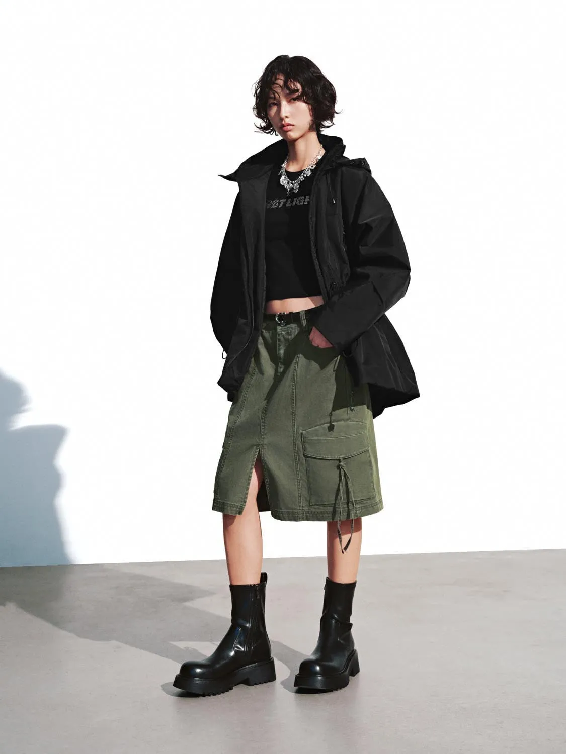 Drawstring High Neck Jackets sold by Urban Revivo product image thumbnail 5