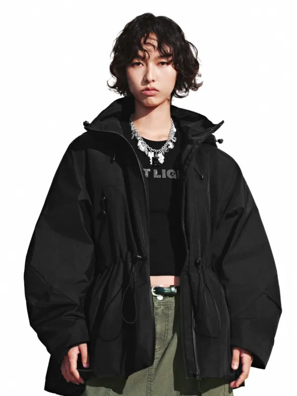 Drawstring High Neck Jackets sold by Urban Revivo