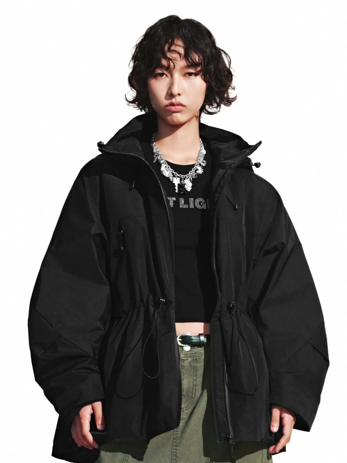 Drawstring High Neck Jackets sold by Urban Revivo