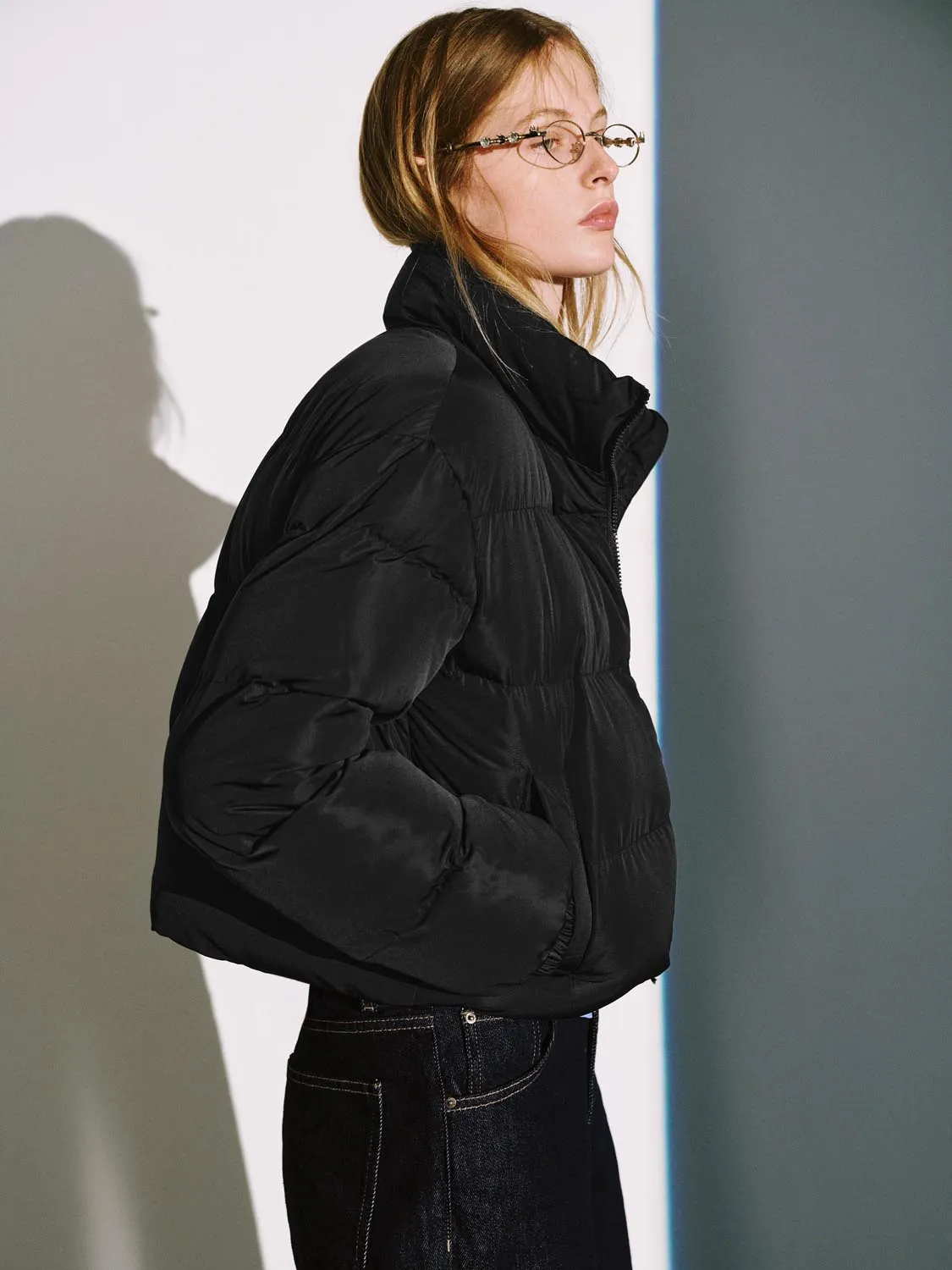 High Neck Cropped Padded Jackets sold by Urban Revivo product image thumbnail 2