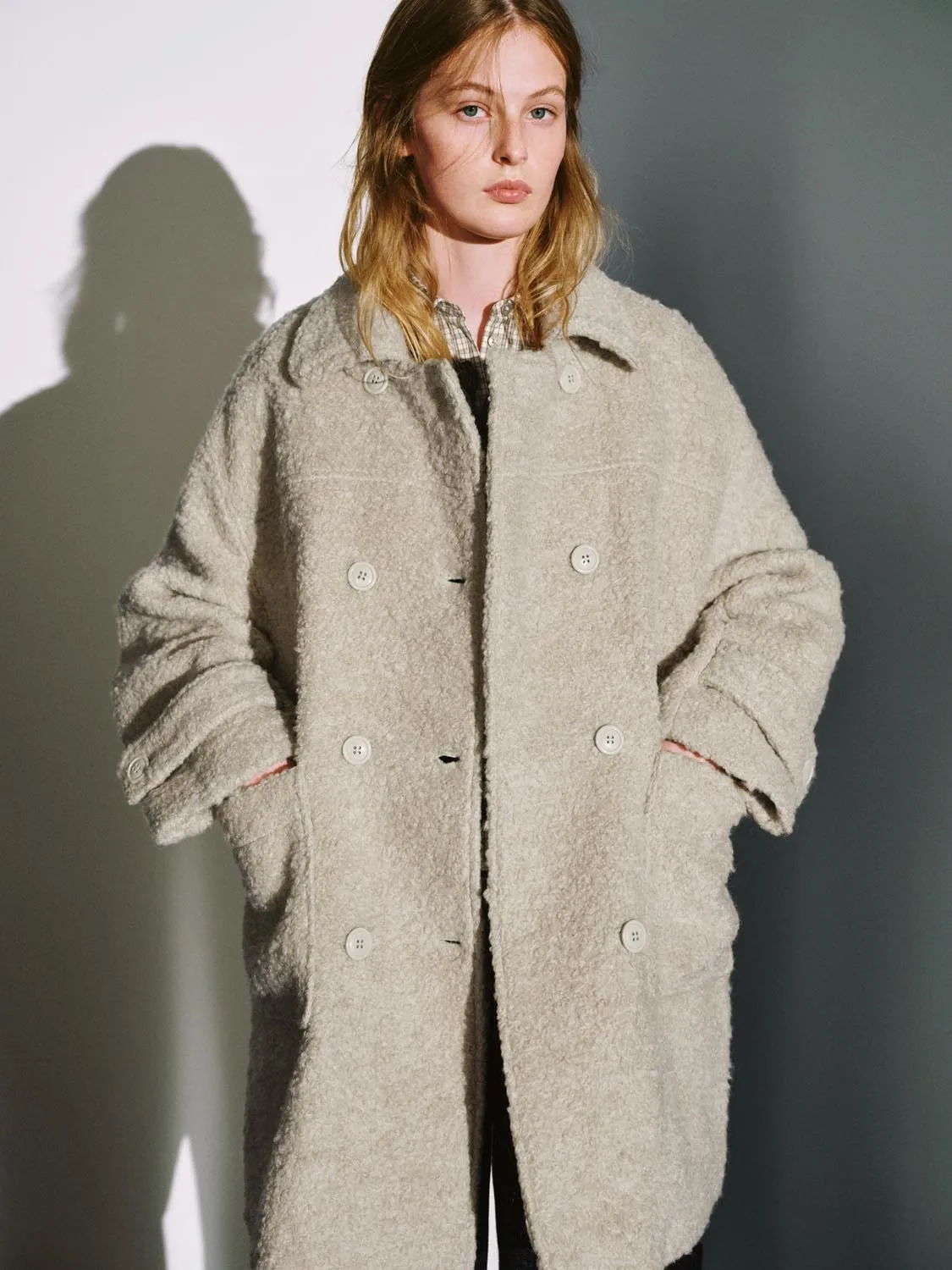 Wool Blend Double Breasted Patch Pocket Coats sold by Urban Revivo product image thumbnail 5