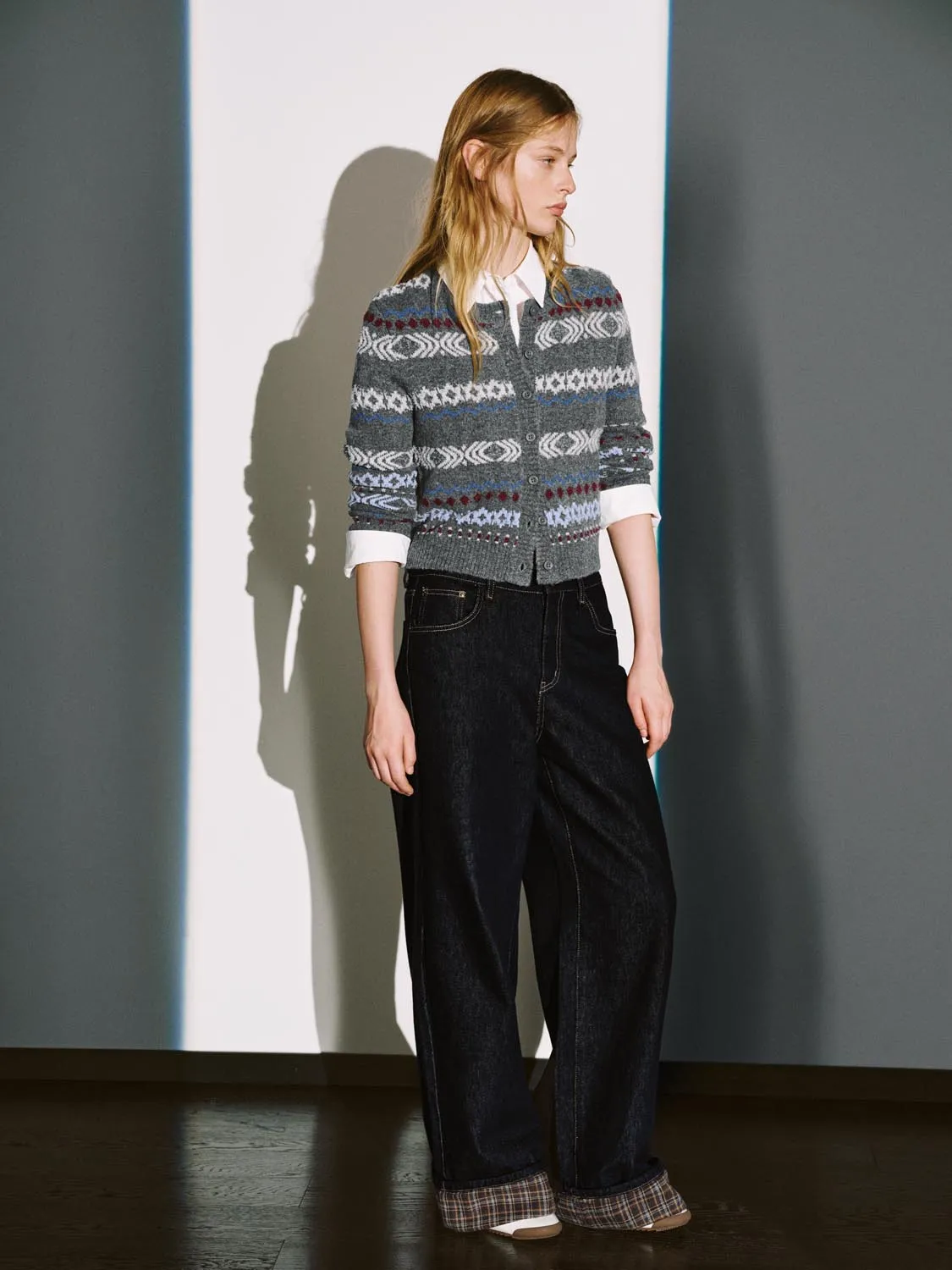 Striped Intarsia Knitted Cardigans sold by Urban Revivo product image thumbnail 4