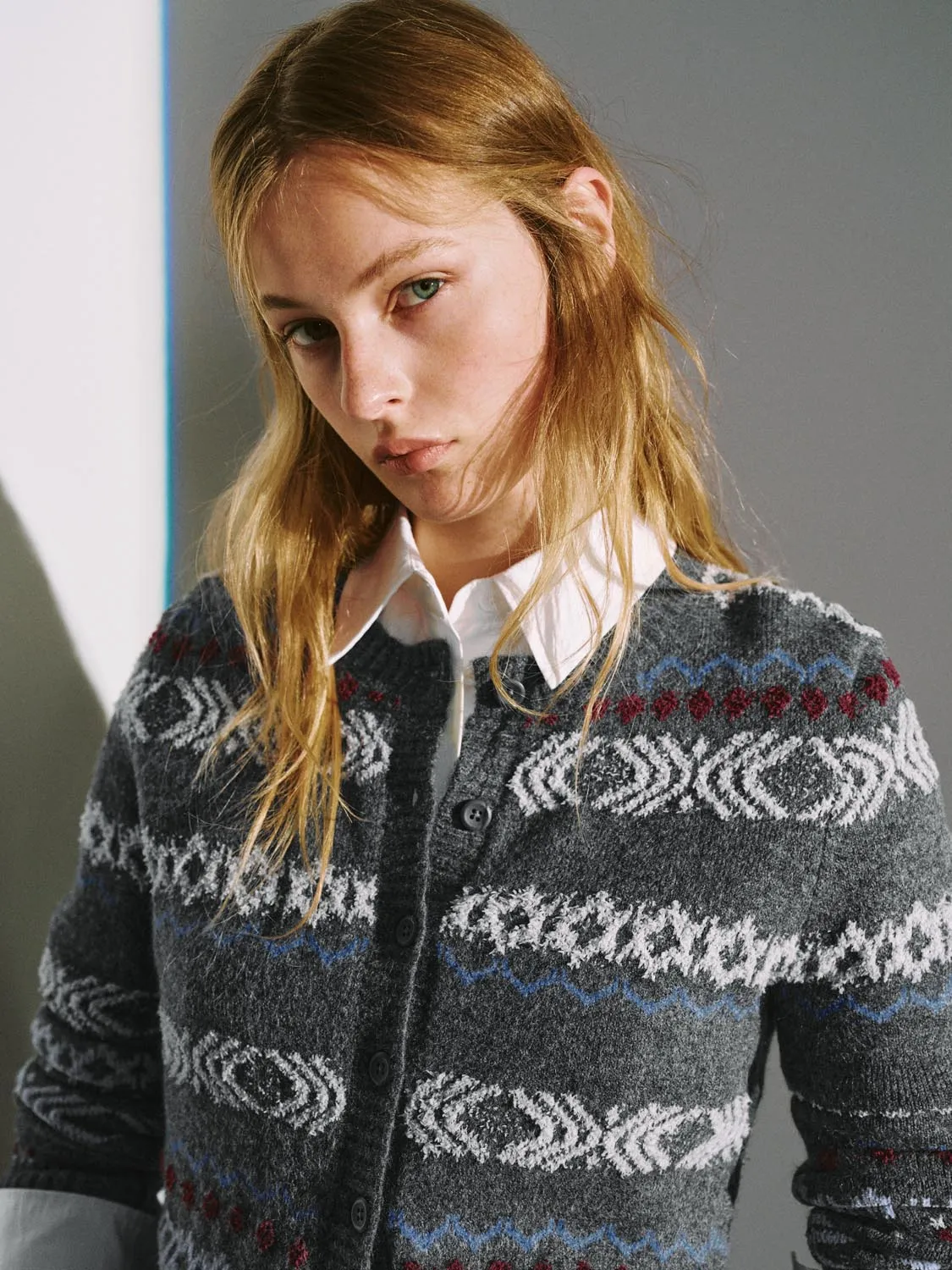 Striped Intarsia Knitted Cardigans sold by Urban Revivo product image thumbnail 3