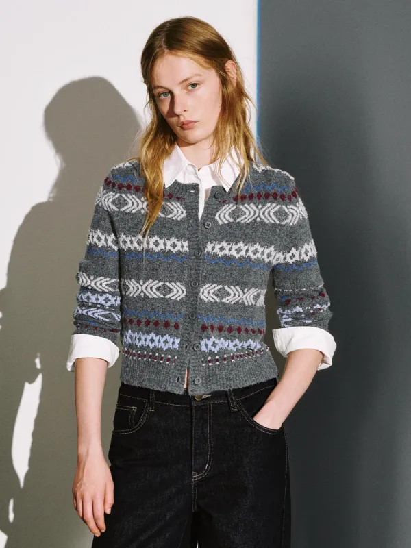 Striped Intarsia Knitted Cardigans sold by Urban Revivo