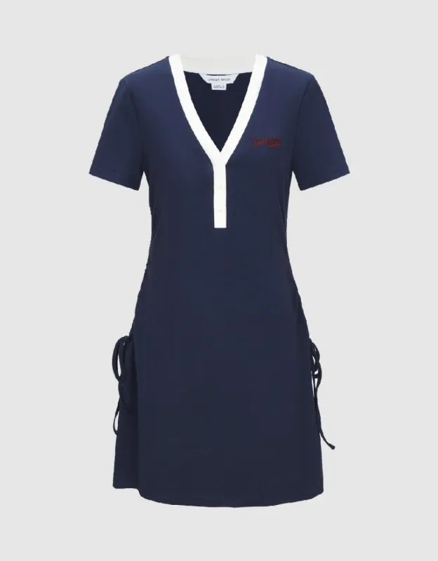 Lace Up Side A-Line Dress sold by Urban Revivo
