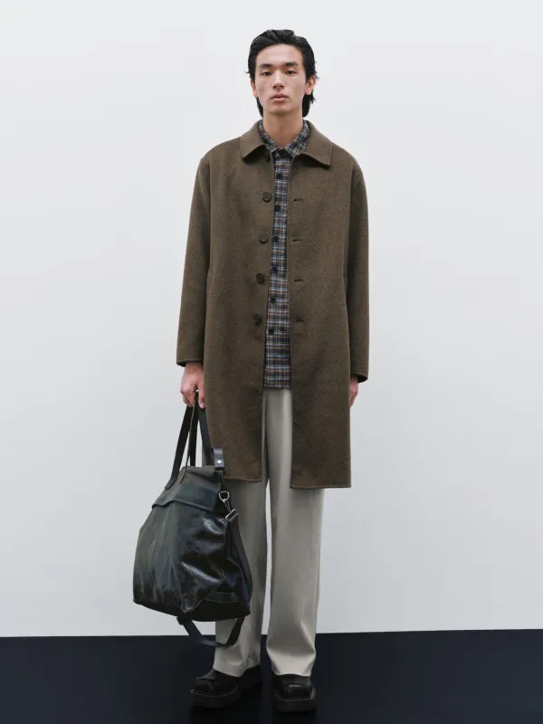 Wool Blend Straight Longline Coats sold by Urban Revivo