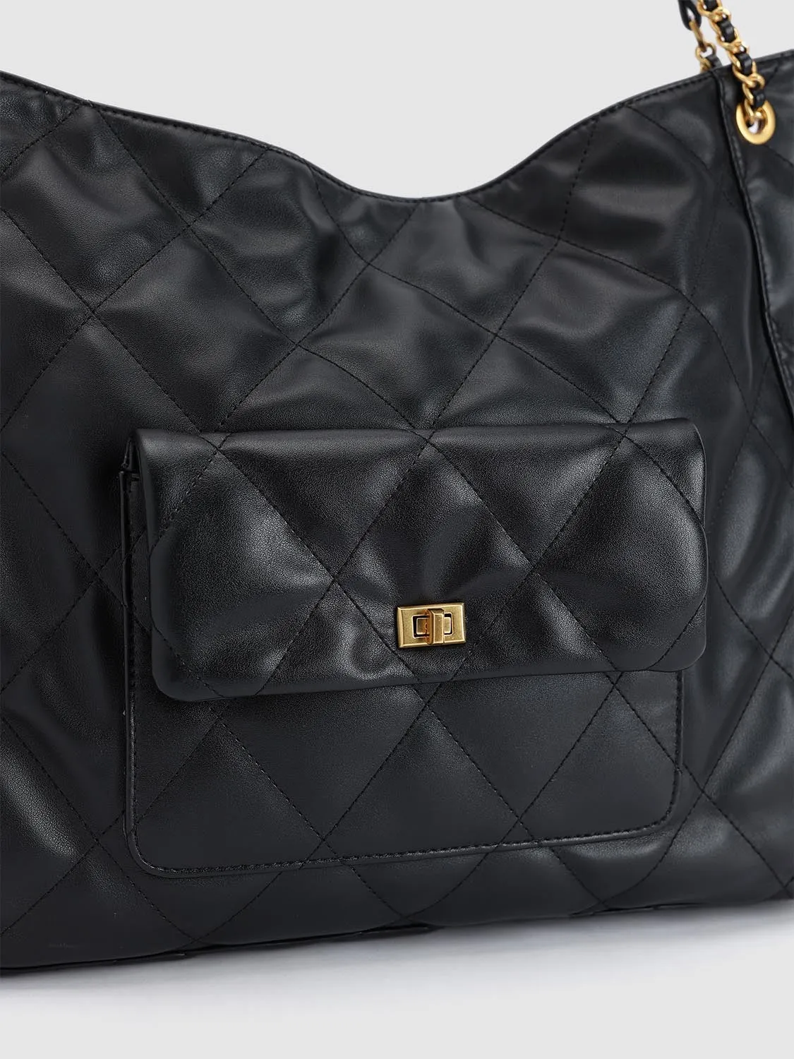 Faux Leather Quilted Shoulder Crossbody Bags sold by Urban Revivo product image thumbnail 4