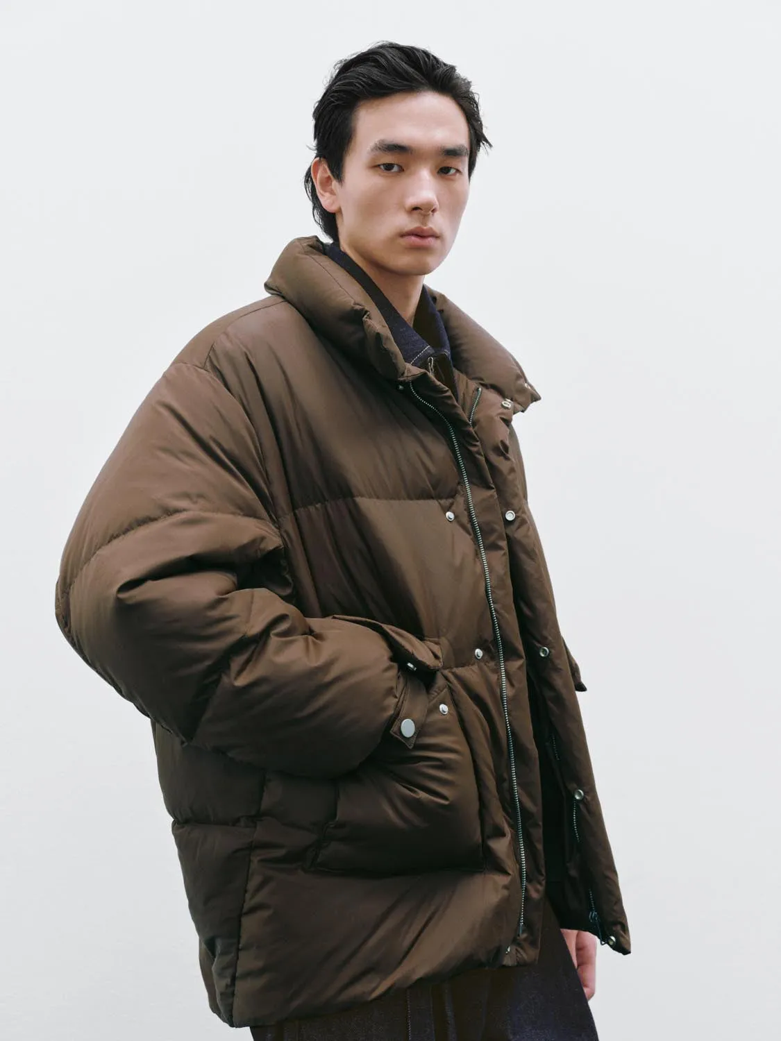 Funnel Neck Quilted Down Jackets sold by Urban Revivo product image thumbnail 2