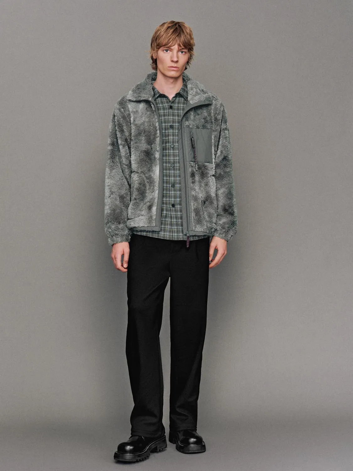 Funnel Neck Sherpa Fleece Jackets sold by Urban Revivo product image thumbnail 4