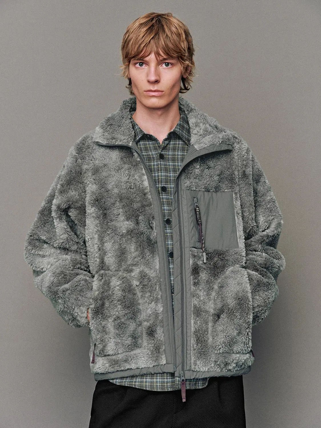 Funnel Neck Sherpa Fleece Jackets sold by Urban Revivo