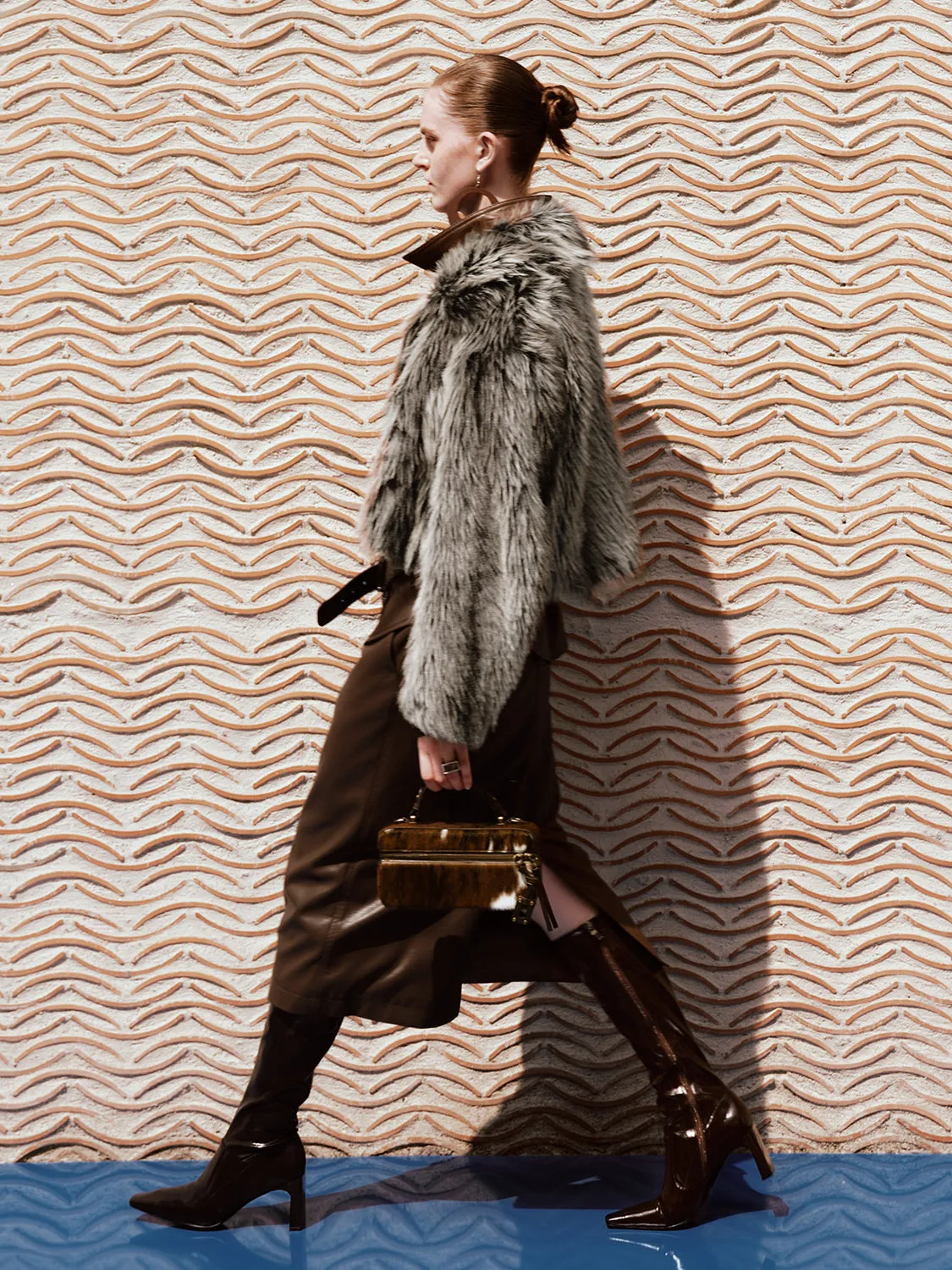 Collared Faux Fur Coats sold by Urban Revivo product image thumbnail 3