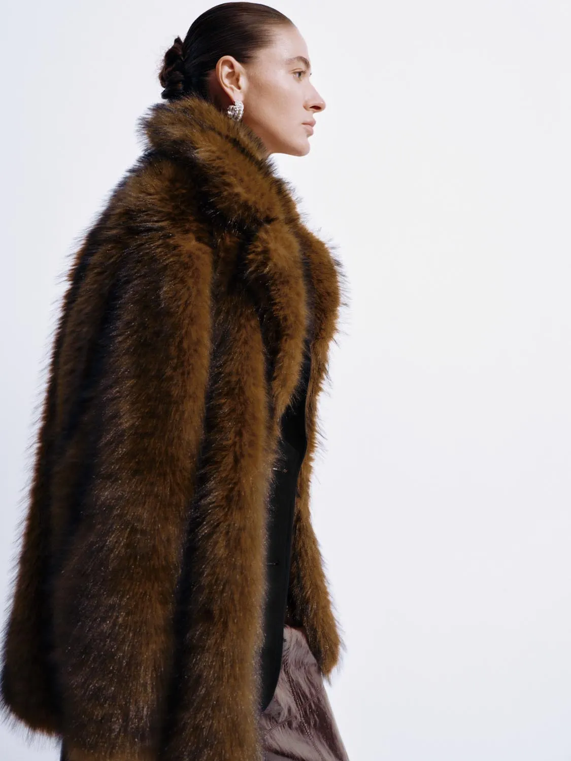 Collared Faux Fur Jackets sold by Urban Revivo product image thumbnail 2
