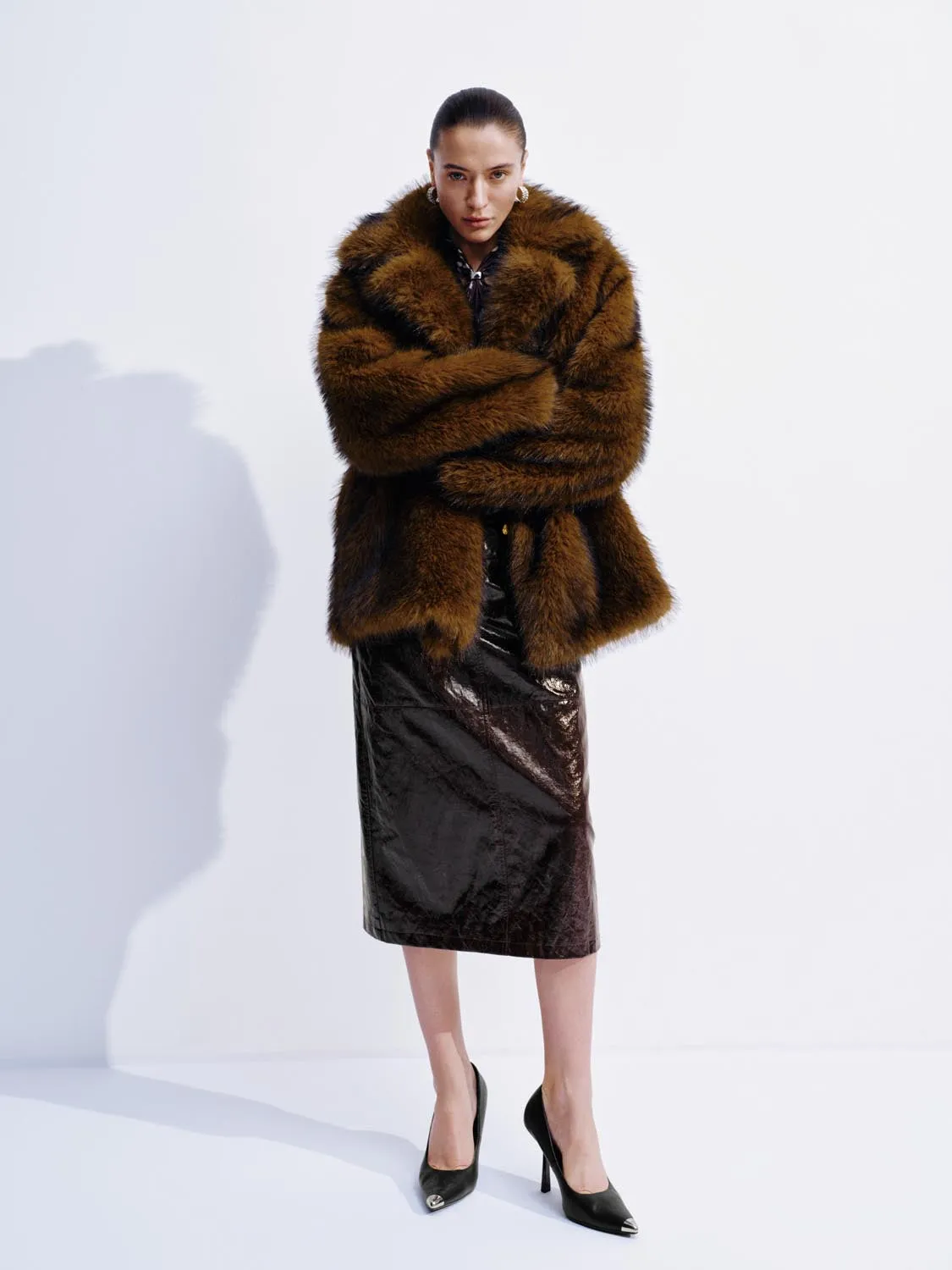 Collared Faux Fur Jackets sold by Urban Revivo product image thumbnail 5