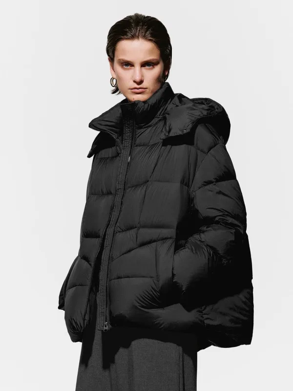 Hooded Funnel Neck Down Jackets sold by Urban Revivo