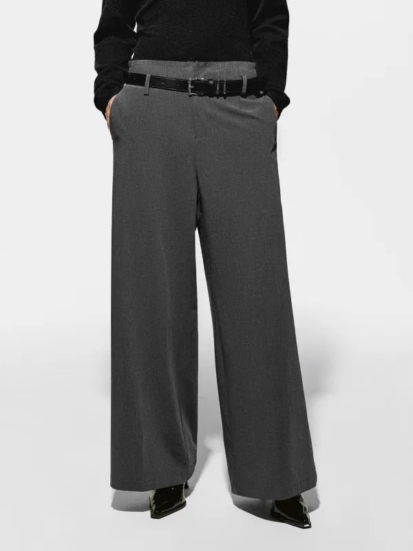 Belted Tailored Wide Leg Pants sold by Urban Revivo