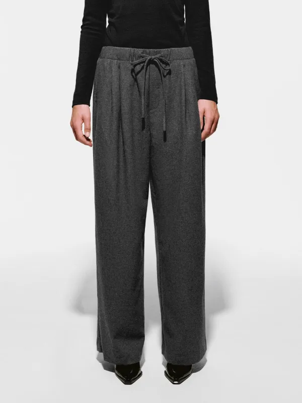 Wool Blend Drawstring Pull On Wide Leg Pants sold by Urban Revivo