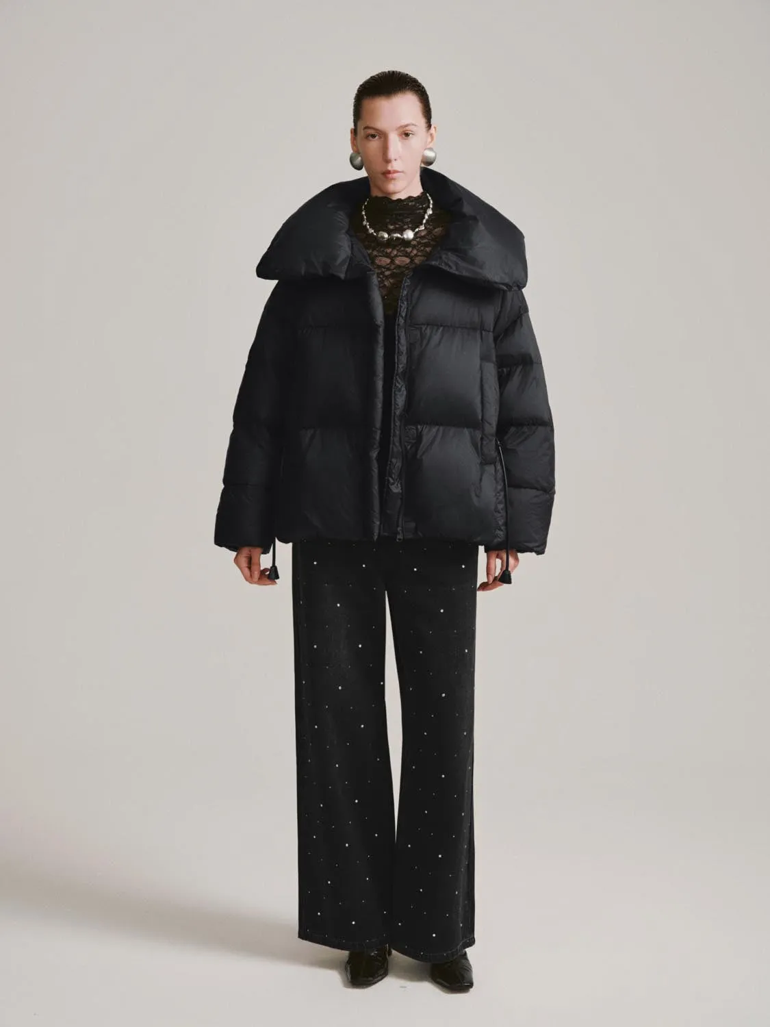 Large Collar Quilted Down Jackets sold by Urban Revivo product image thumbnail 4