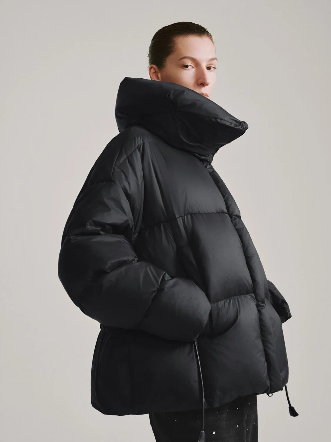 Large Collar Quilted Down Jackets sold by Urban Revivo product image thumbnail 2