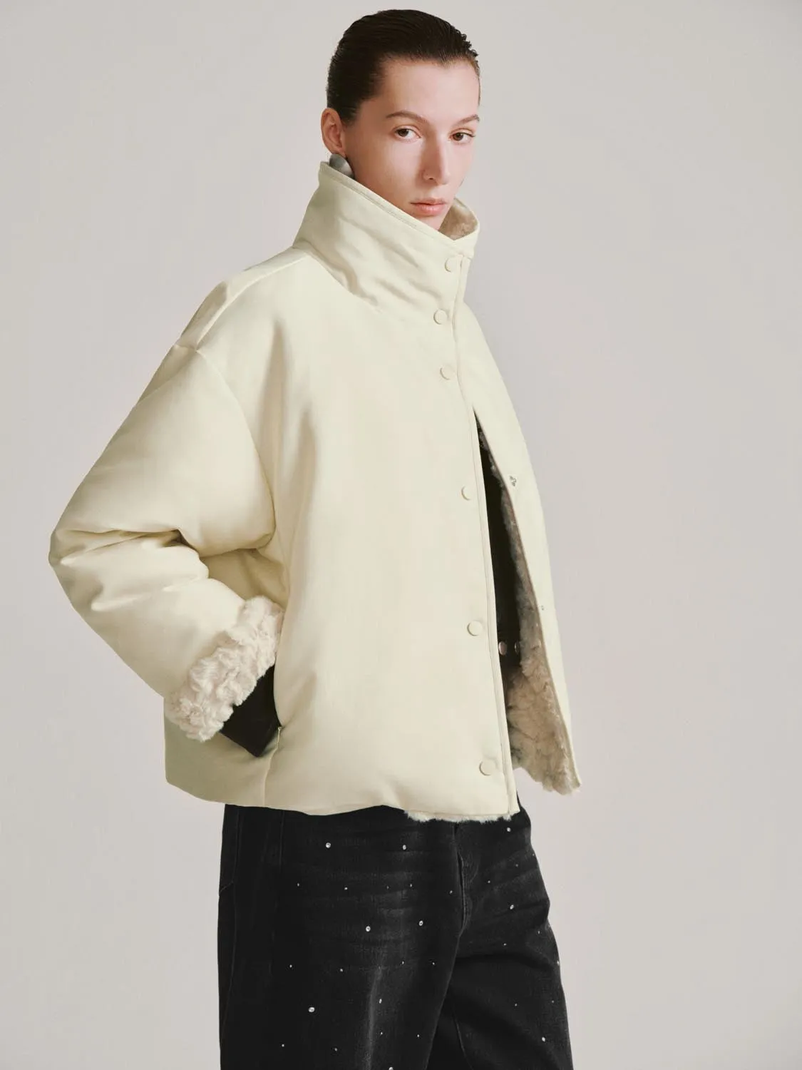Faux Fur Trim Down Jackets sold by Urban Revivo product image thumbnail 2