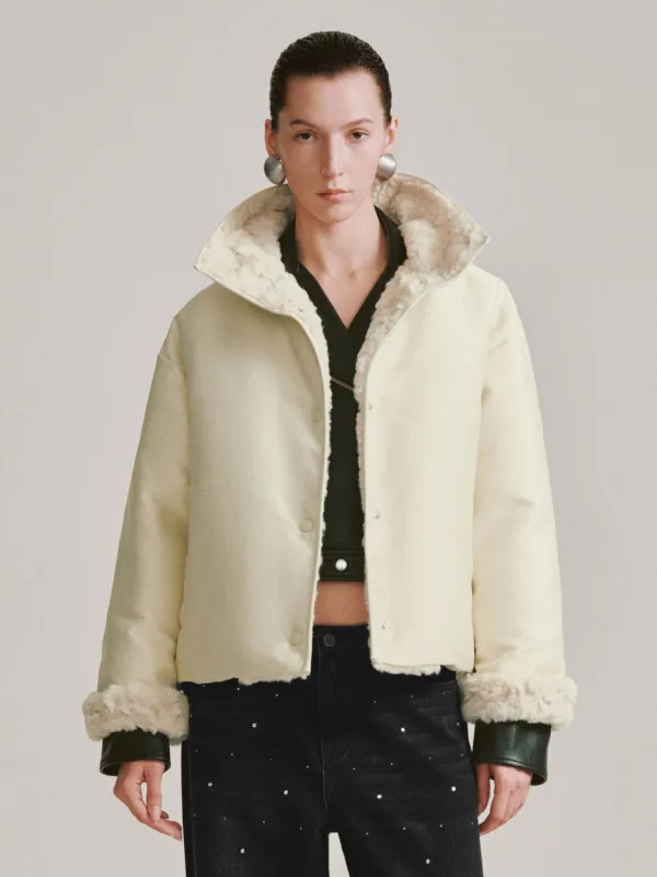 Faux Fur Trim Down Jackets sold by Urban Revivo