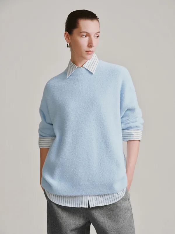 Crew Neck Long Sleeve Knitted T-Shirts sold by Urban Revivo