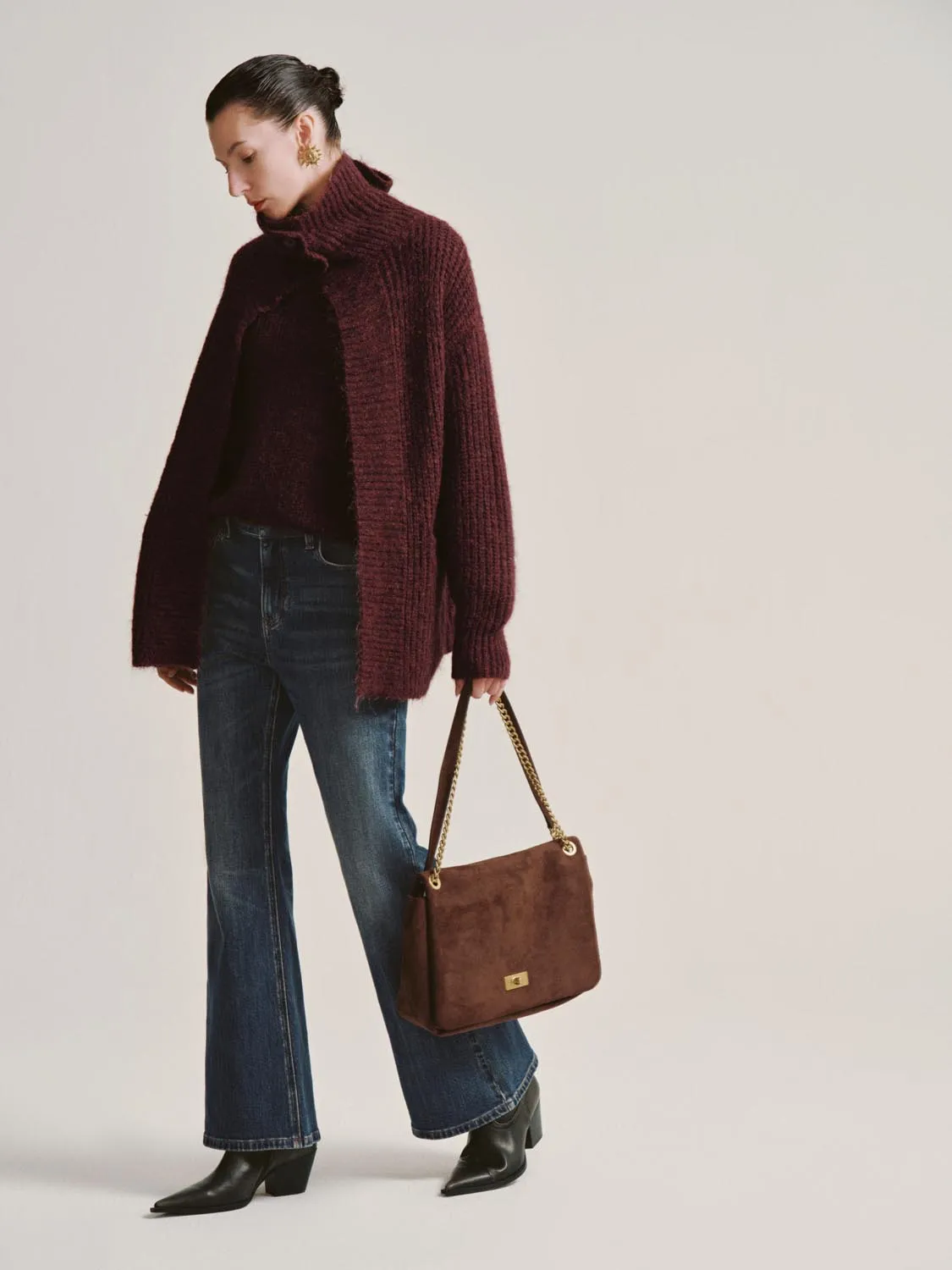 Large Collar Knitted Cardigans sold by Urban Revivo product image thumbnail 5