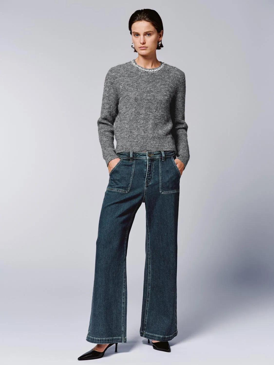 Crew Neck Long Sleeve Knitted T-Shirts sold by Urban Revivo product image thumbnail 4
