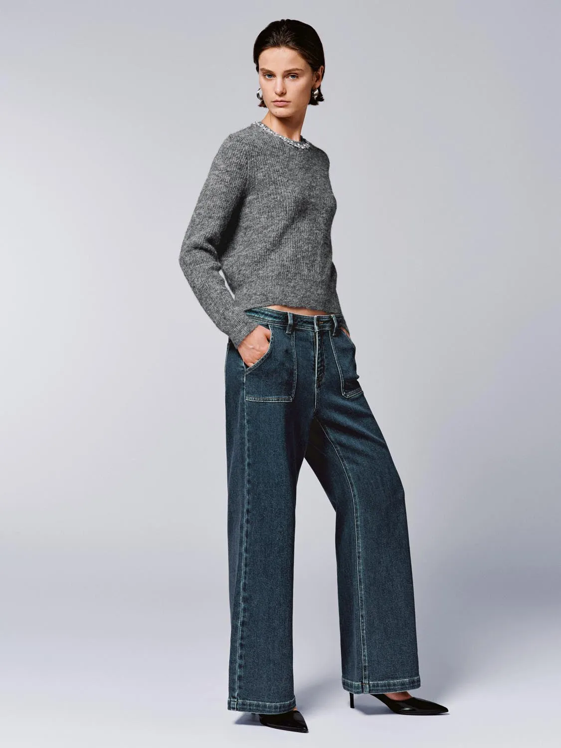Crew Neck Long Sleeve Knitted T-Shirts sold by Urban Revivo product image thumbnail 5