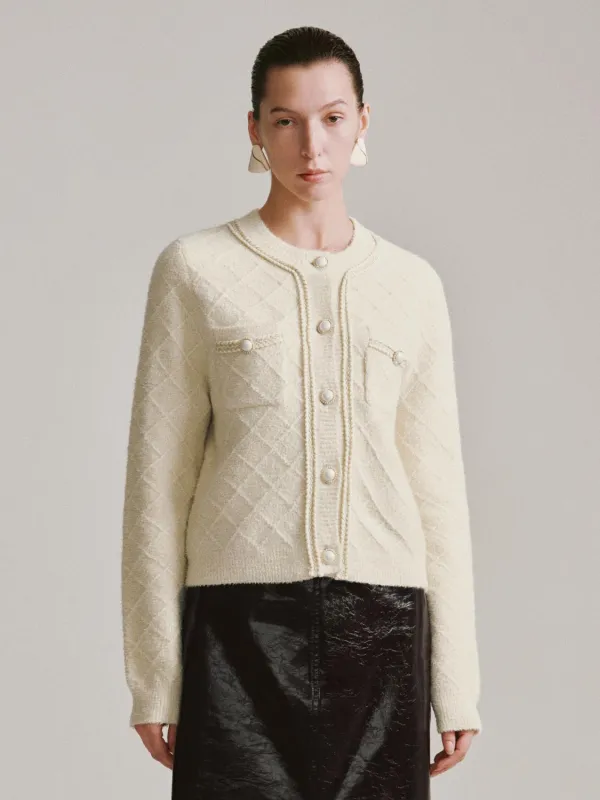 Pearl Button Detail Knitted Cardigans sold by Urban Revivo