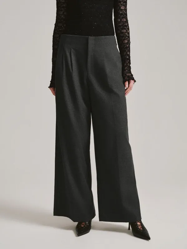 Tailored Pleated Wide Leg Pants sold by Urban Revivo