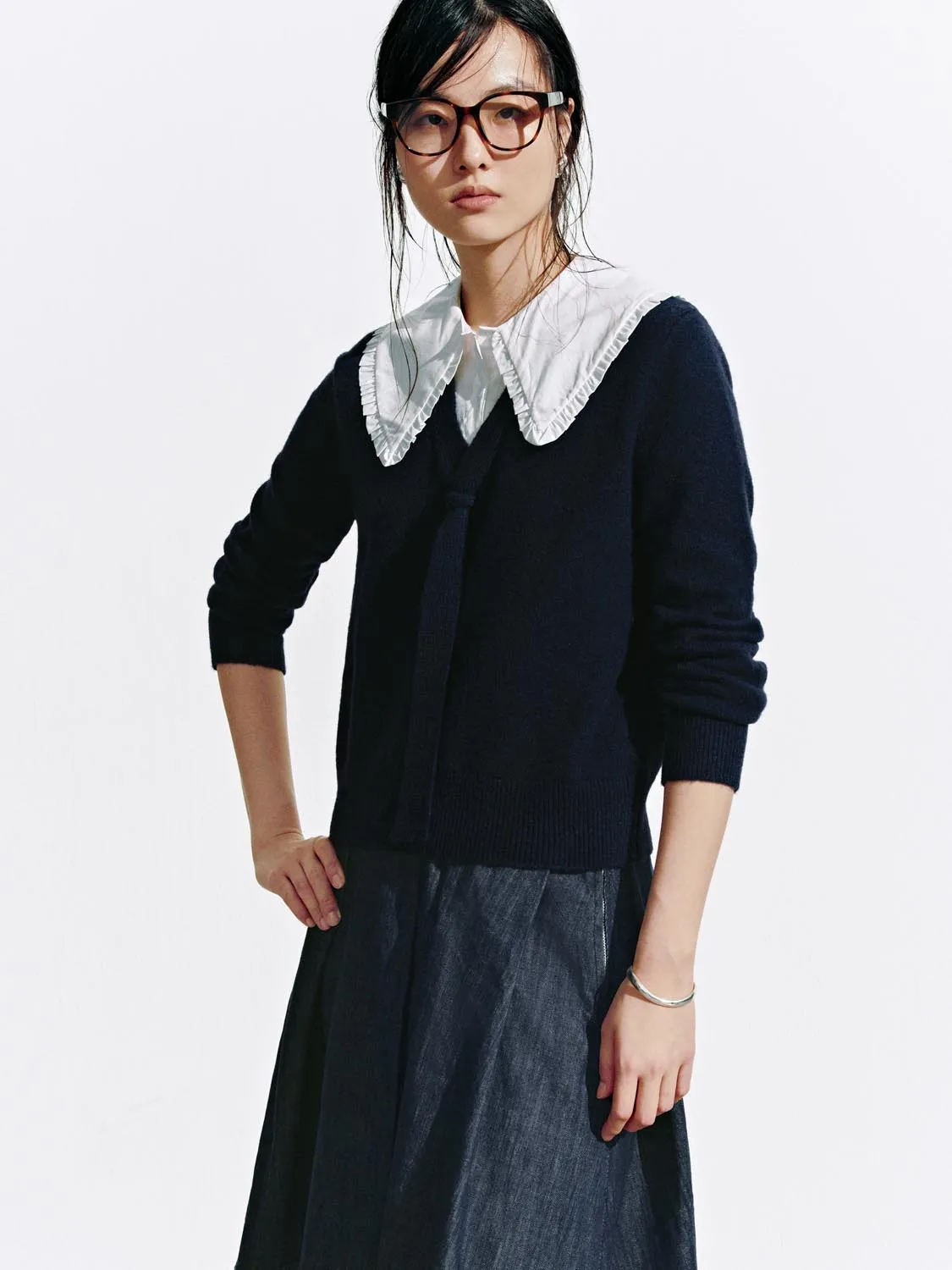 2 In 1 Collared Long Sleeve Knitted T-Shirts sold by Urban Revivo product image thumbnail 2