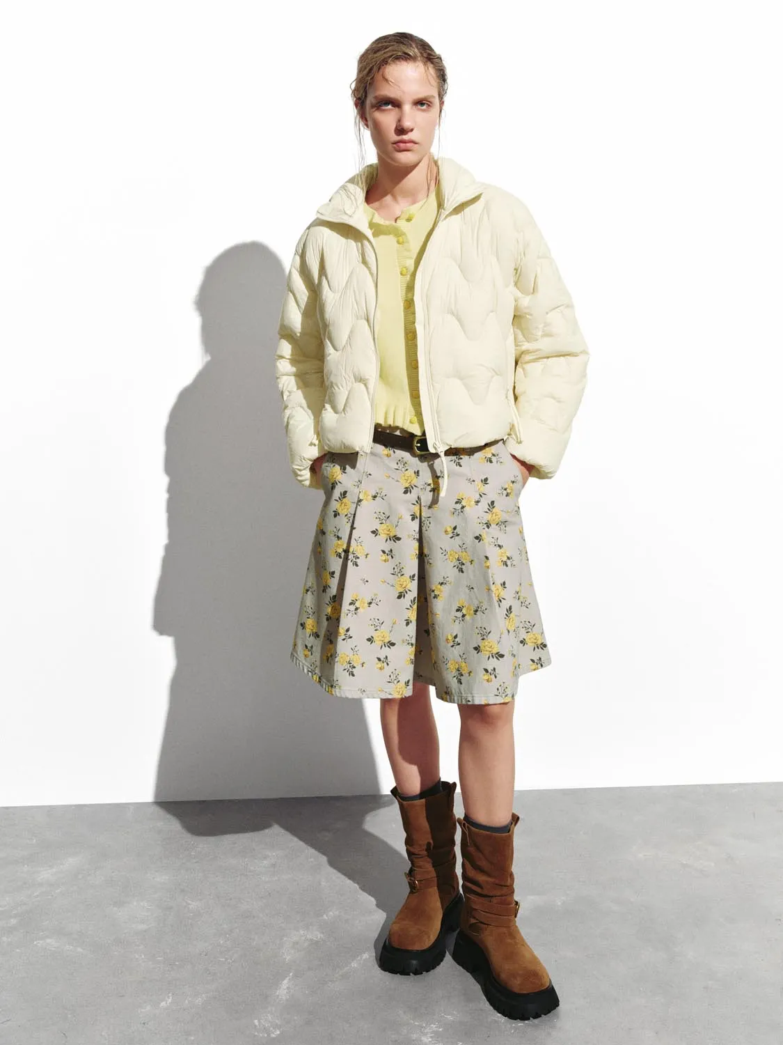 Funnel Neck Quilted Down Jackets sold by Urban Revivo product image thumbnail 5